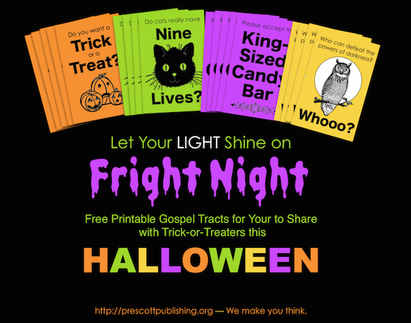 Gospel Tracts For Trick or Treaters Trick Or Treater Halloween Trick 