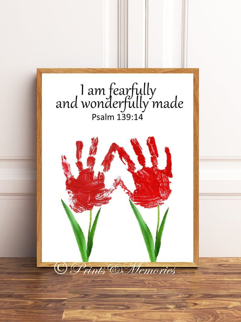 I Am Fearfully And Wonderfully Made Psalm 139 14 Flower Etsy In 2020 