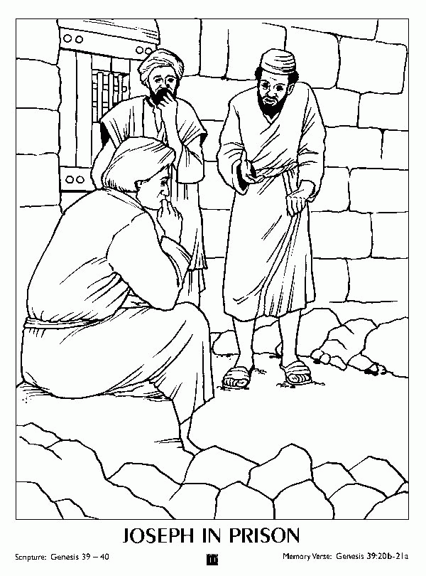 Joseph In Prison Coloring Pages Coloring Home