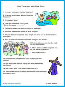 Kids Bible Trivia Questions And Answers Bible For Kids Bible Facts