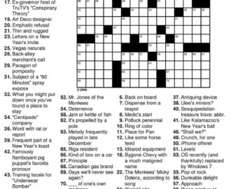 Large Print Easy Crossword Puzzles Printable With Answers Crossword