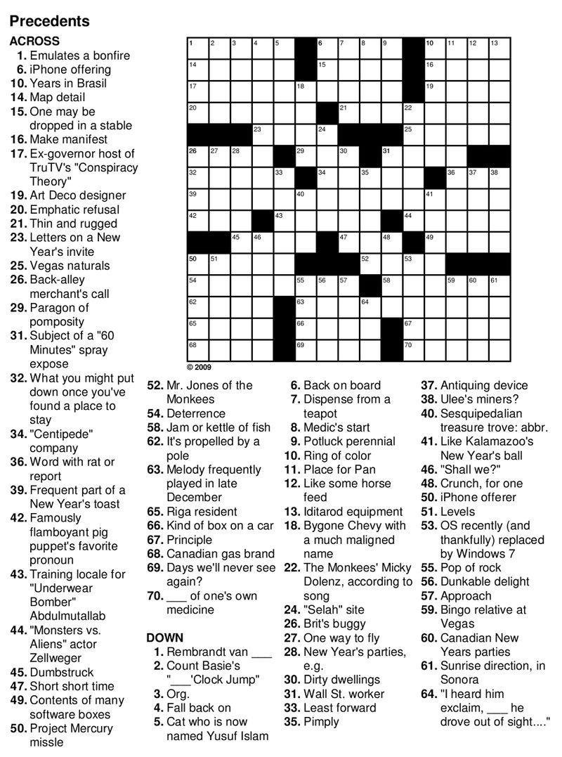 Large Print Easy Crossword Puzzles Printable With Answers Crossword 
