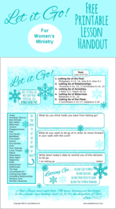 Let It Go Lesson Printable Creative Ladies Ministry Christian Women