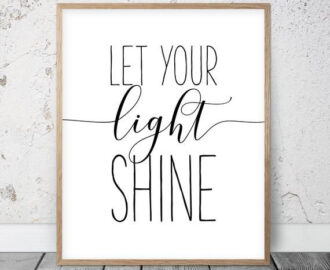 Let Your Light Shine Christian Decor Bible Verse Print Printable
