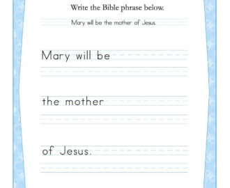 Luke 1 31 Write The Bible Phrase Worksheet Children 39 s Bible