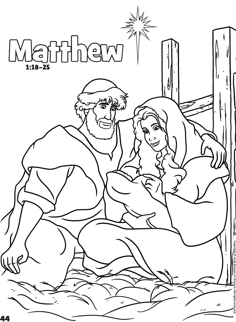 Matthew Books Of The Bible Coloring Kids Coloring Activity Kids 