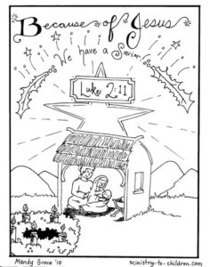Nativity Scene Coloring Pages Jesus Is Here Ministry To Children