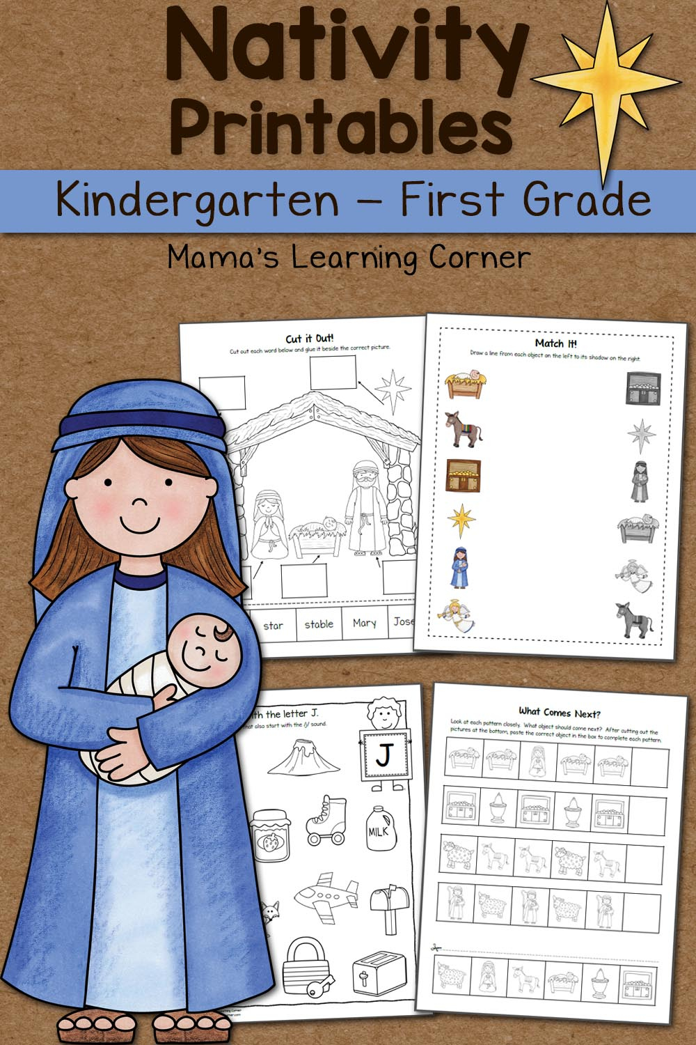 Nativity Worksheet Packet For Kindergarten And First Grade Mamas 
