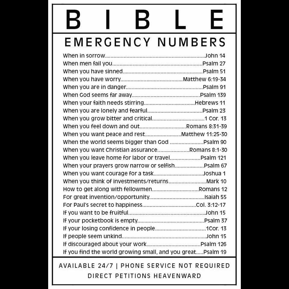Pin By Nel Campos On Random Favs Bible Emergency Numbers Prayer 