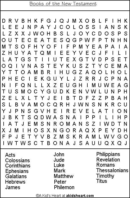 Printable Bible Word Search Puzzle Bible Word Searches Sunday School 