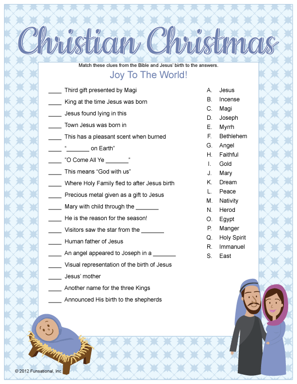 Printable Christian Christmas Christian Christmas Christmas Games 