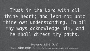 Proverbs 3 5 6 KJV Bible Verse Trust Faith Scripture Christian Video
