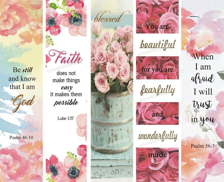 Scripture Art Bookmarks Floral Designs In 2020 Bookmarks Handmade 
