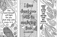 Set Of 6 Bible Verse Coloring Bookmarks Plus 3 Designs With Etsy In