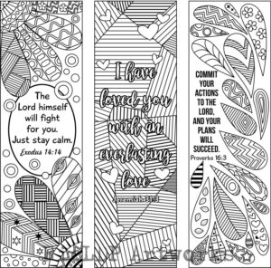 Set Of 6 Bible Verse Coloring Bookmarks Plus 3 Designs With Etsy In