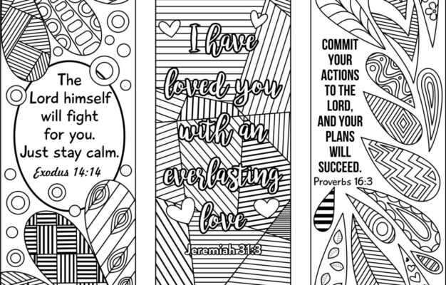 Set Of 6 Bible Verse Coloring Bookmarks Plus 3 Designs With Etsy In