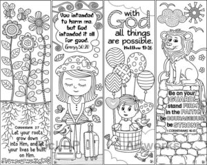 Set Of 8 Cute Bible Coloring Bookmarks Marker Doodles With Etsy