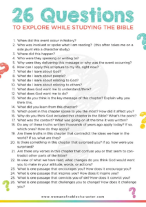 Simple Bible Study Method 26 Questions For Studying God 39 s Word In