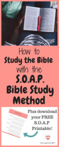 SOAP Bible Study Method With An Example From Acts Free Printable