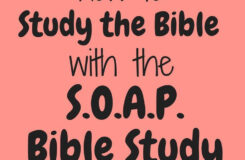 SOAP Bible Study Method With An Example From Acts Free Printable