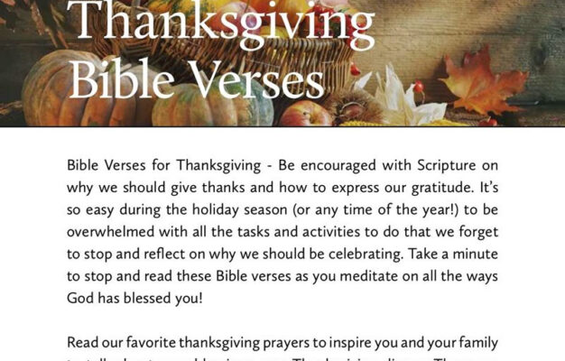 Thanksgiving Bible Verses Printable Download Free
