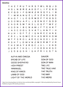 The Names Of Jesus Story And Maze Kids Korner BibleWise