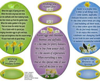 Three Easter Verse Toppers CUP605309 1035 Craftsuprint
