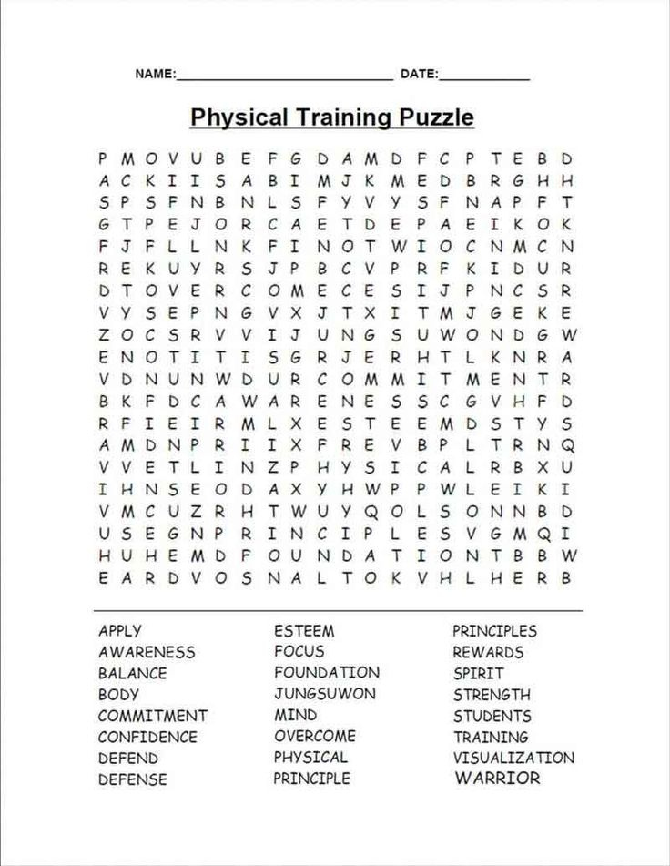 Training Printable Word Search For Adults Word Find Word Puzzles 