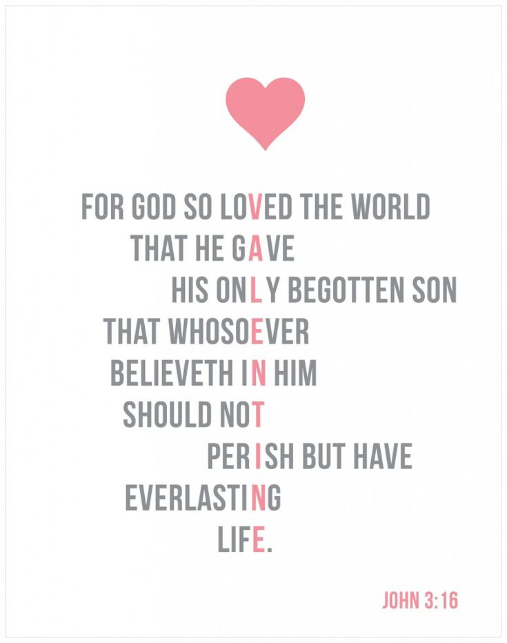 Valentine Printable John 3 16 Love Scriptures For God So Loved The 
