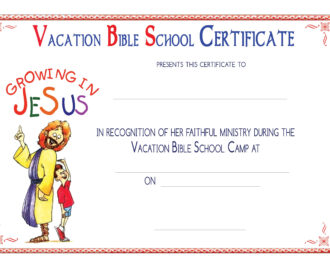 Vbs Certificate Templatesencephalos Encephalos School