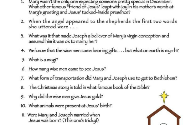 Free Printable Bible Christmas Trivia Games Printable Bible