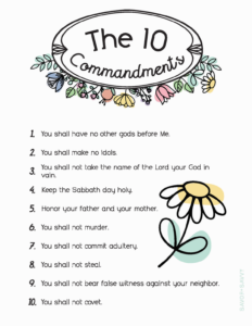10 Commandments Printable Free Wall Art Savor Savvy