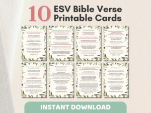 10 ESV Bible Verse Cards Printable Olive Watercolor Scripture Memory Cards Christian Greeting Card Encouraging Verse Scripture Wall Art Etsy