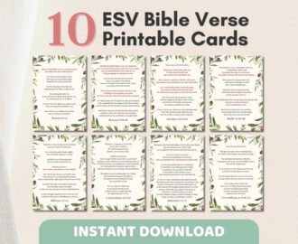 10 ESV Bible Verse Cards Printable Olive Watercolor Scripture Memory Cards Christian Greeting Card Encouraging Verse Scripture Wall Art Etsy