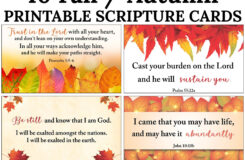 10 Fall Autumn Printable Scripture Cards C1 INSTANT DOWNLOAD Fall Autumn Leaf Illustration Bible Verses Printable Mini Card Art Set Of 10 Etsy