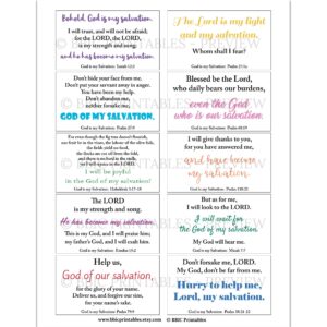 10 God Is My Salvation Printable Scripture Cards C1 INSTANT DOWNLOAD God Saves Me Salvation In Christ Bible Verses Who God Is To Me JPG Etsy