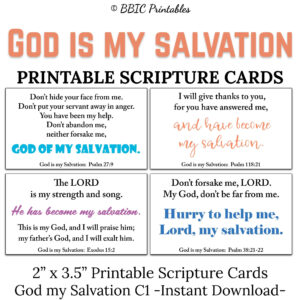 10 God Is My Salvation Printable Scripture Cards C1 INSTANT DOWNLOAD God Saves Me Salvation In Christ Bible Verses Who God Is To Me JPG Etsy