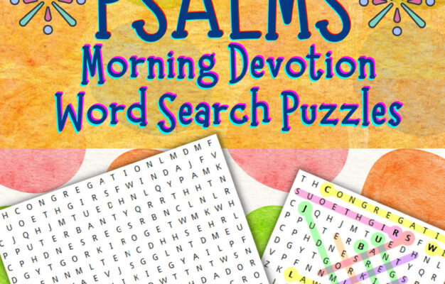 10 Psalms Word Search Puzzle Activity Devotional Word Find Puzzles Psalms Activities King James Bible KJV Evening Scripture Devotion Etsy