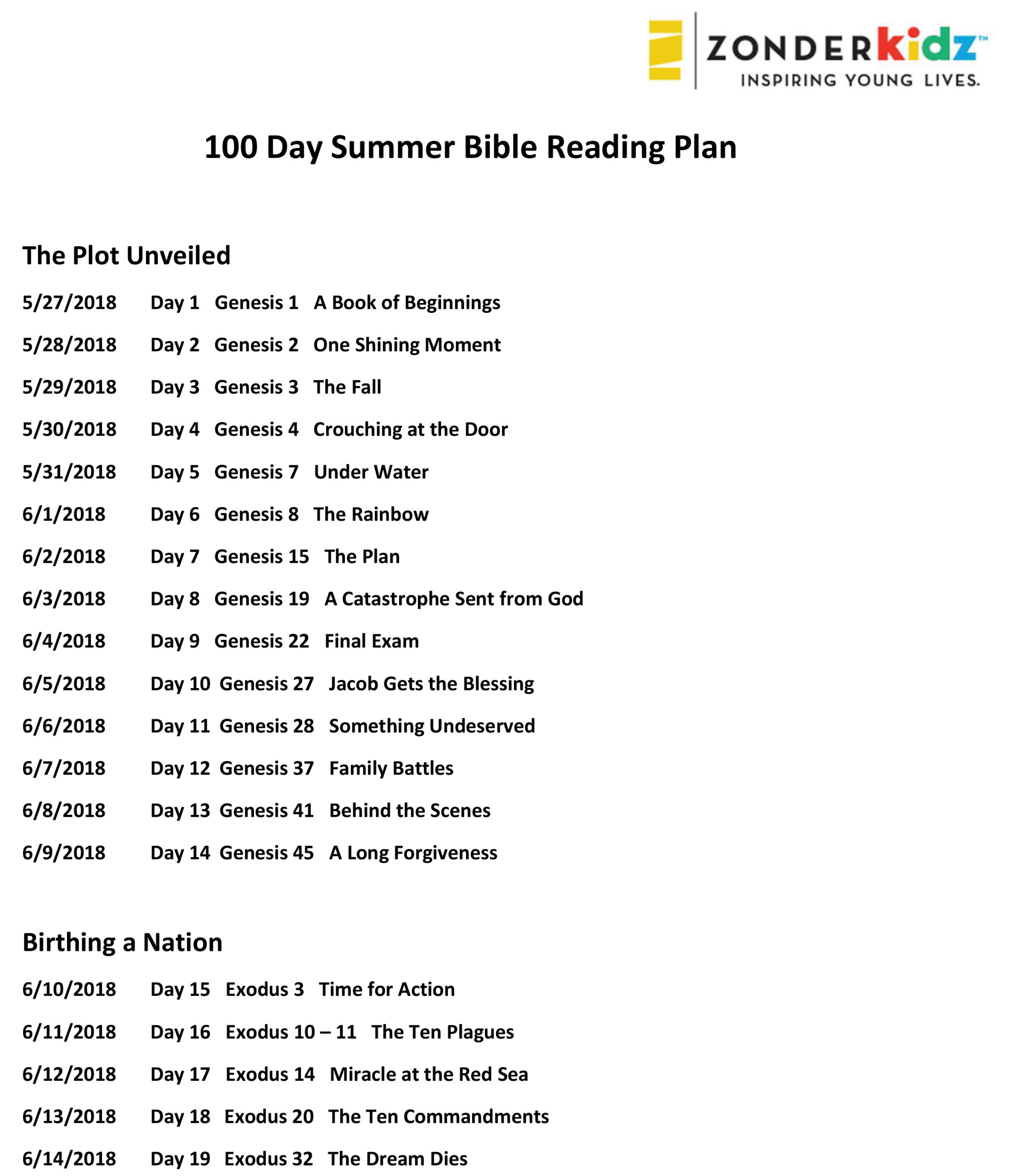 100 Day Bible Reading Plan 1 Marketing Pages