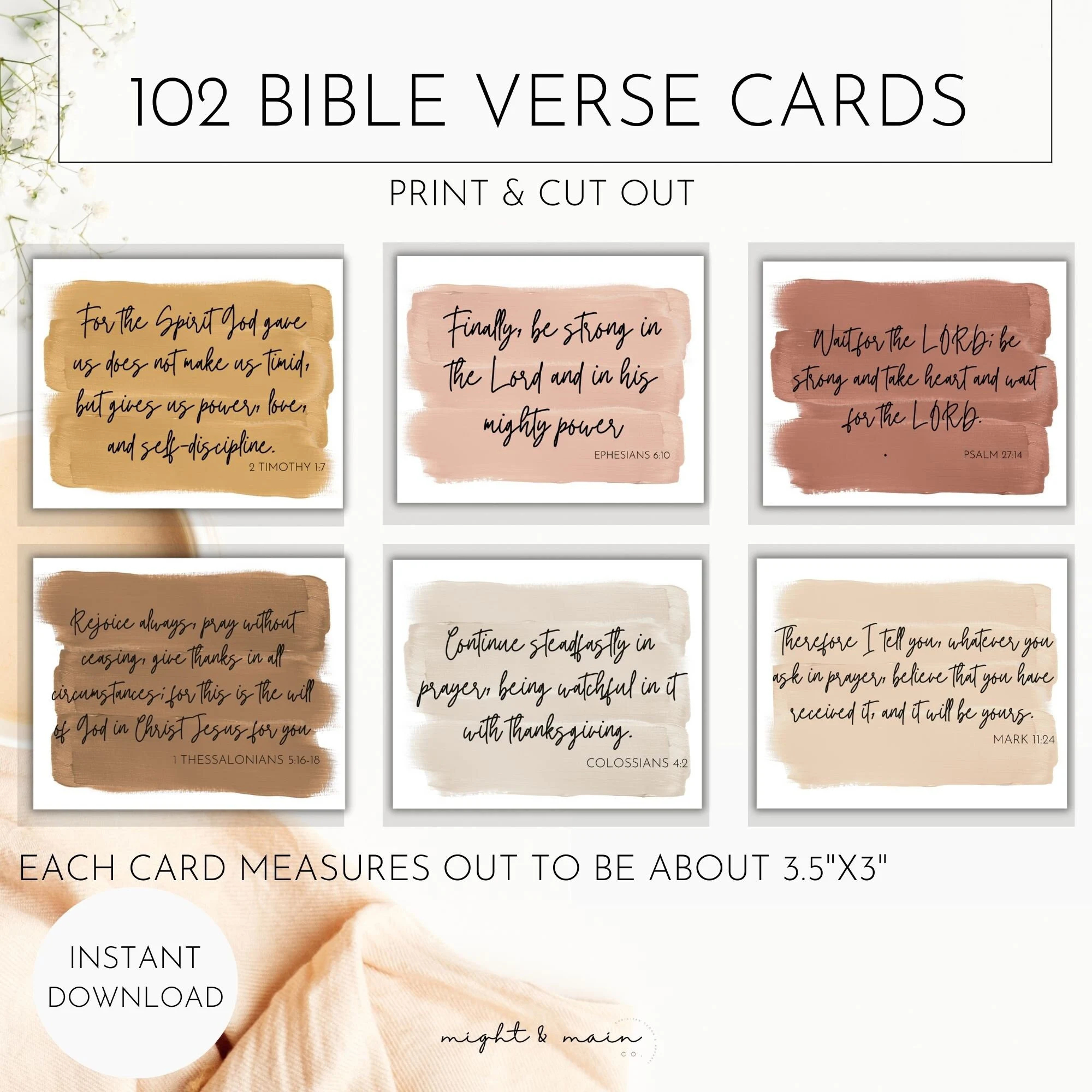 102 Inspirational Bible Verse Cards Prayer Board Cards Vision Board Printable Scripture Watercolor Prayer Cards Bible Study Etsy