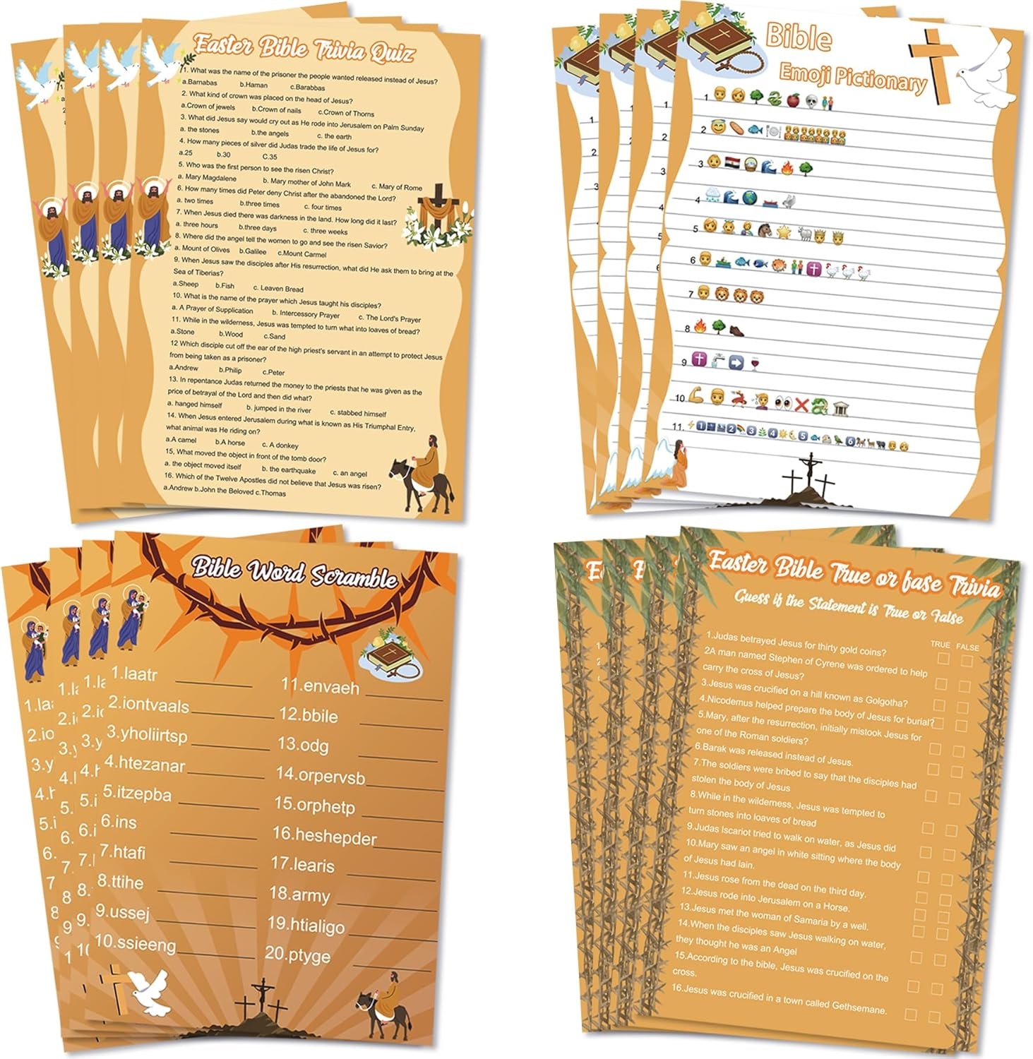 104 Pcs Bible Game Cards Bible Trivia Quiz Game Jamaica Ubuy