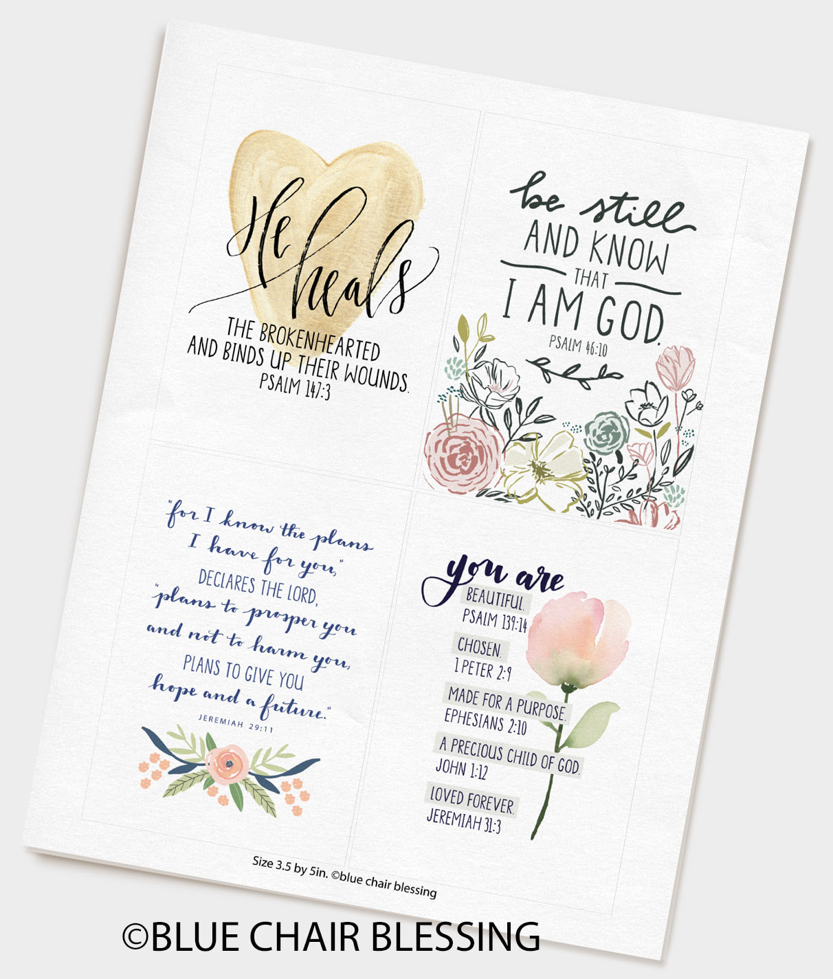 12 Printable Scripture Cards Size 3 5 By 5in Personal Use Only Print From Home 