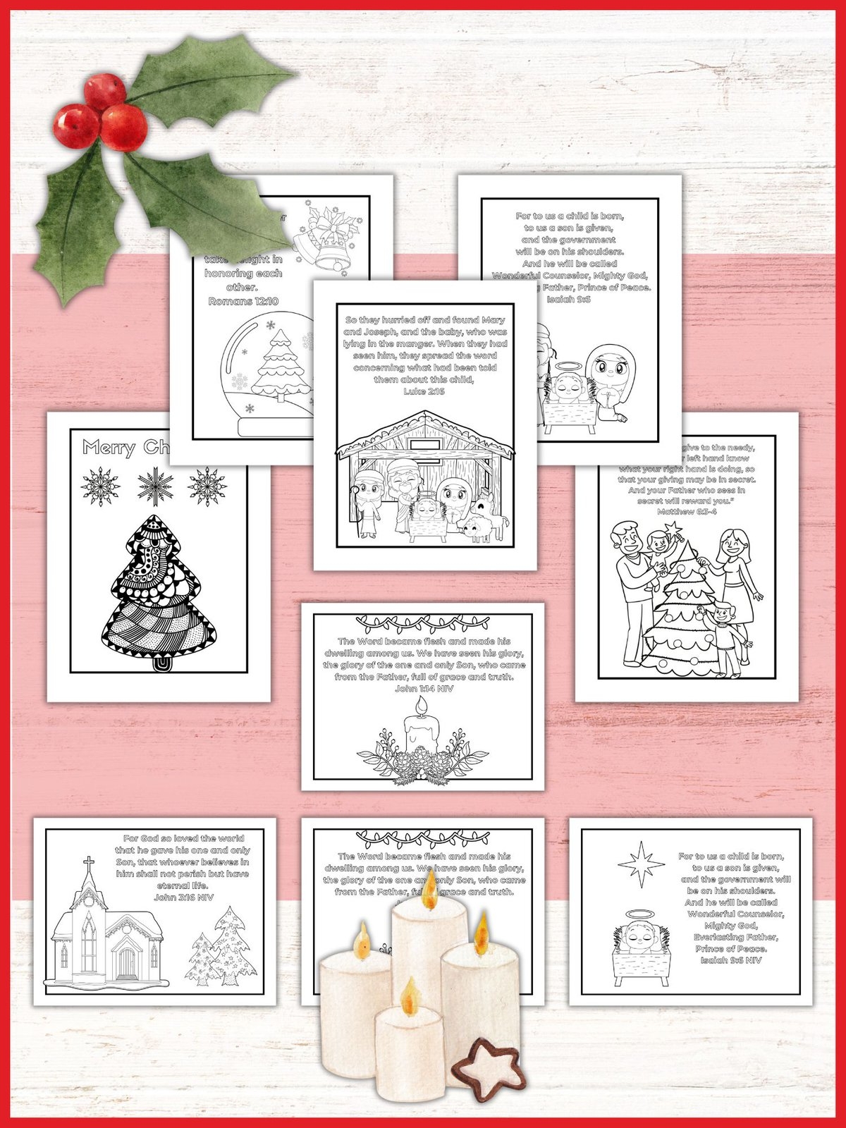 15 Free Christian Christmas Coloring Pages With Bible Verses Healing Home