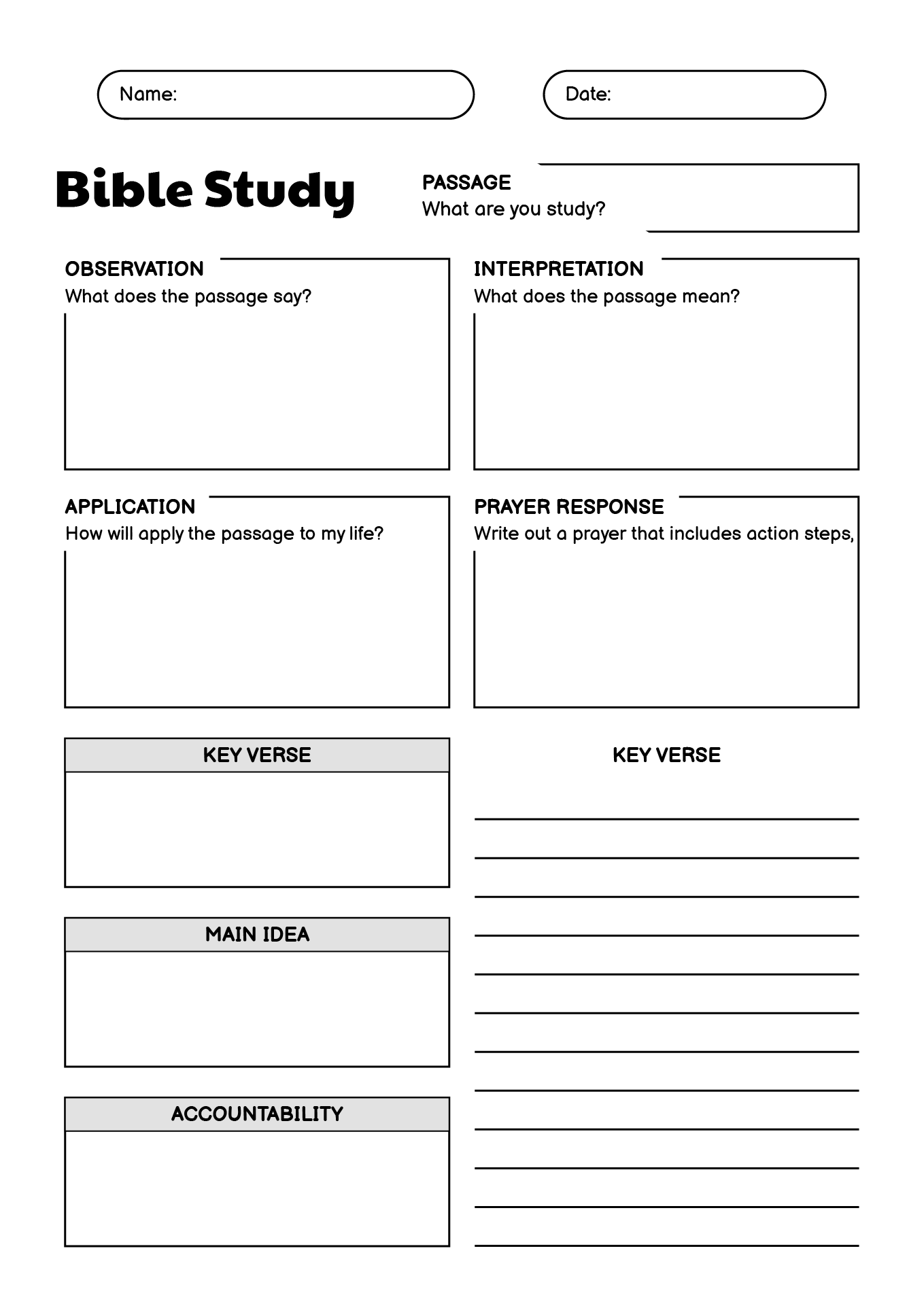 Free Printable Bible Study PDF