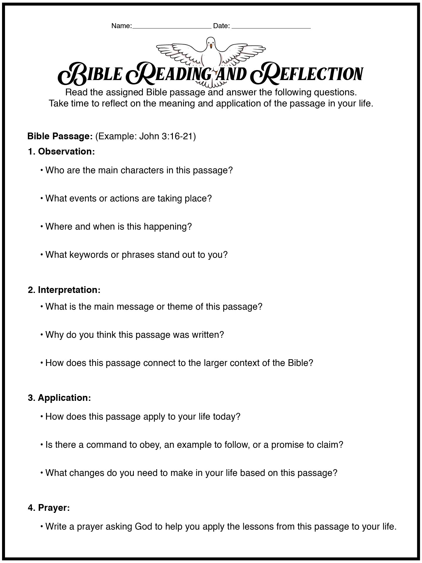 Bible Studies Printable for Teens