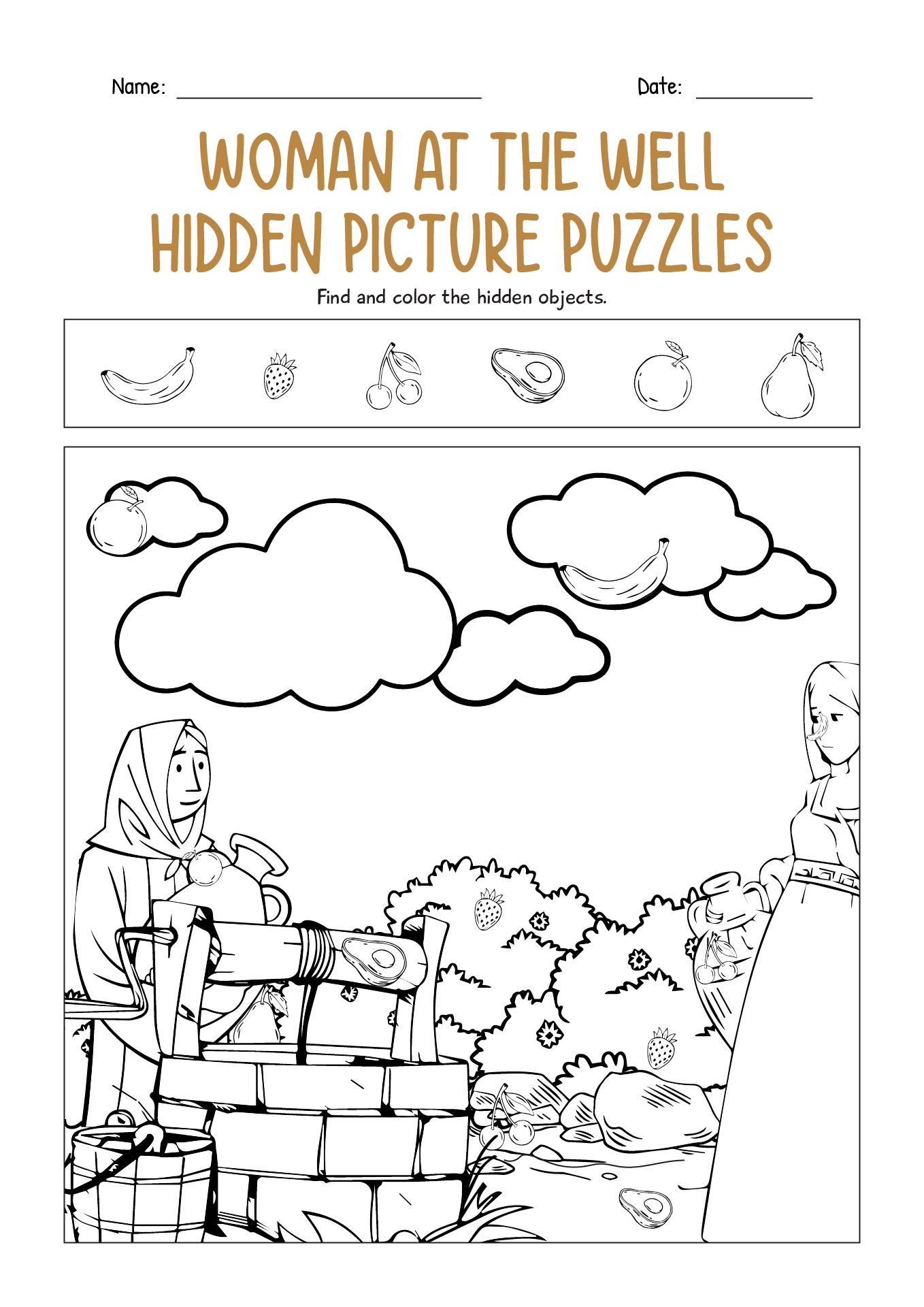 Bible Hidden Pictures Printable