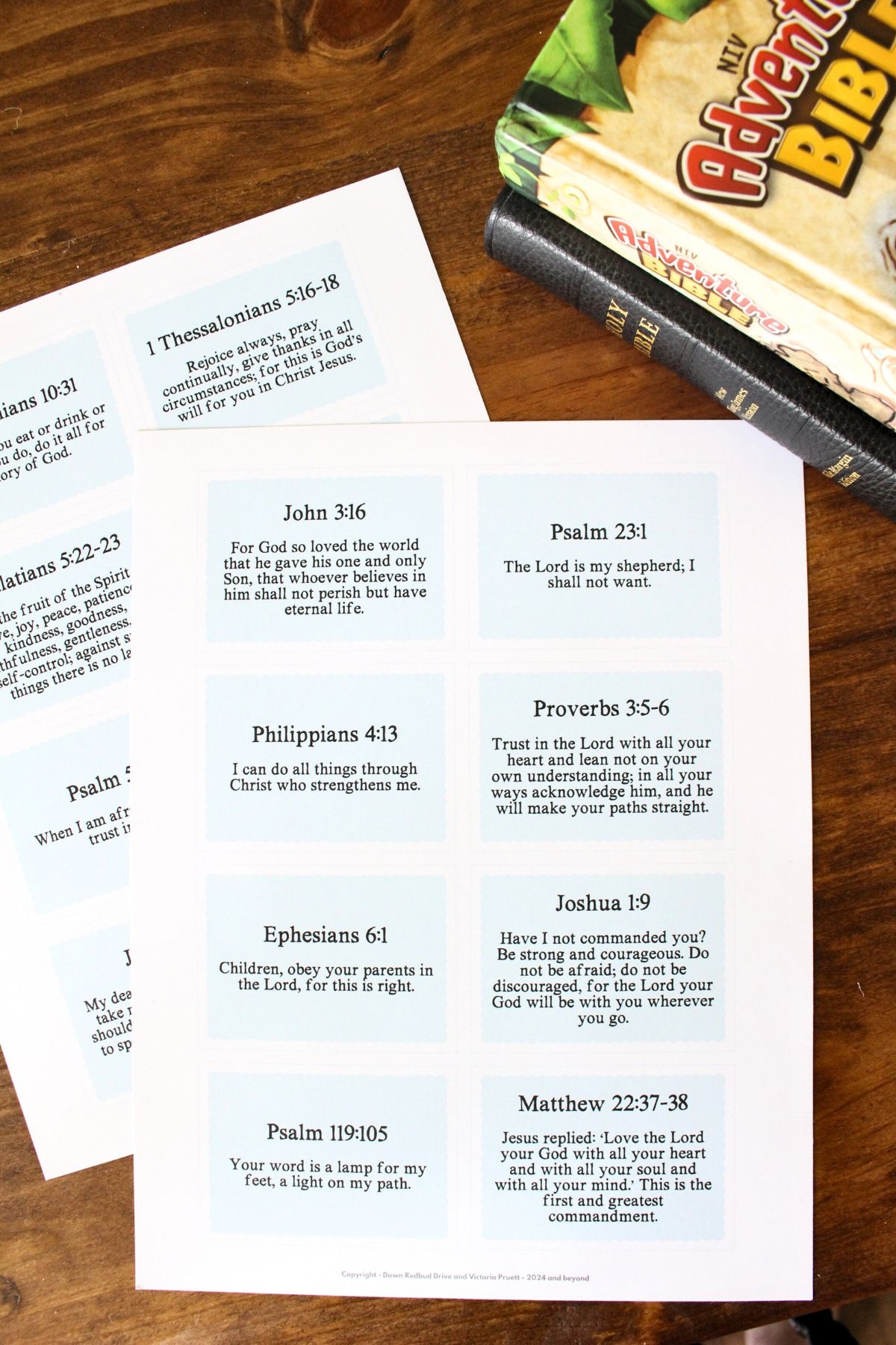 Free Printable Kids Bible Verses