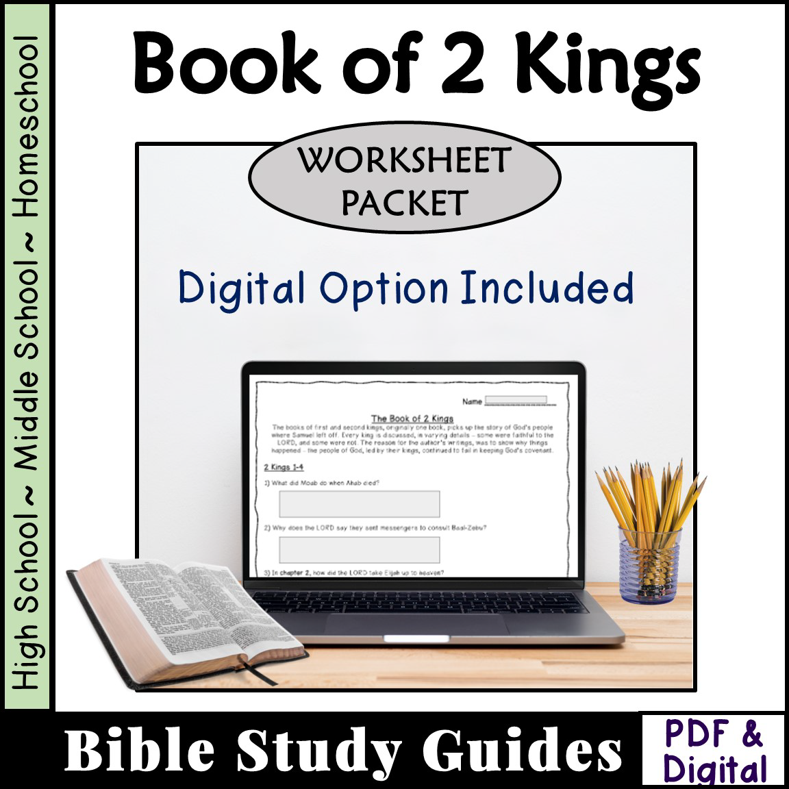 2 Kings Bible Study Questions Worksheet Packet Classful