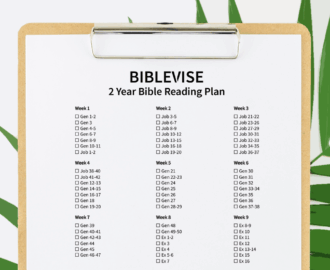2 Year Bible Reading Plan With Printable PDF