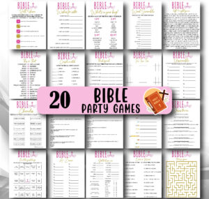 20 bible games bible activities christian games women s ministry game bundle bible party games church games church group party etsy